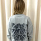 Dark Grey Heart Graffiti Sweatshirt Grey