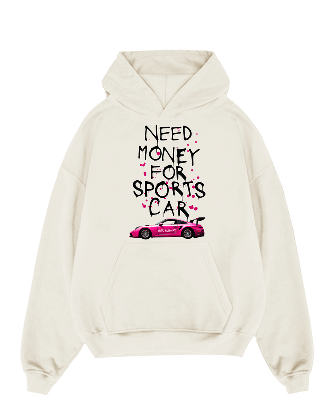 Need Money For Sports Car Pink Hoodie Adults