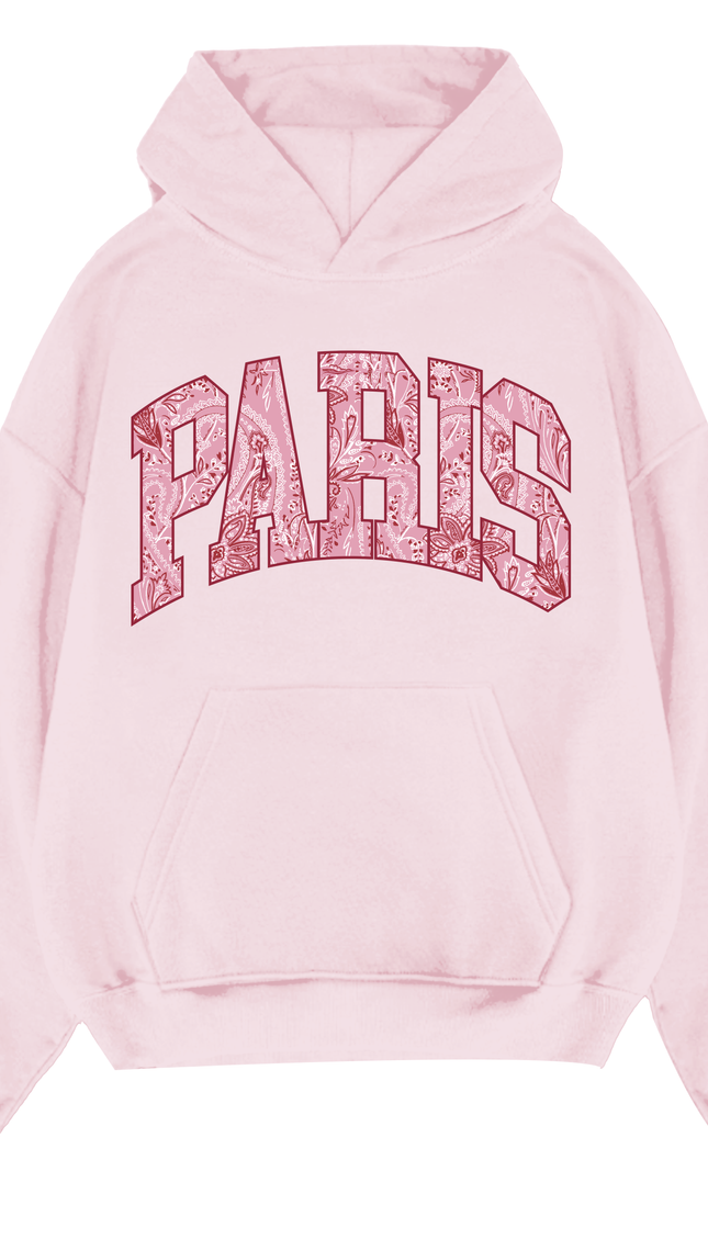 Paris Paisley Printed Hoodie – adult printed hoodie by Miss Runway