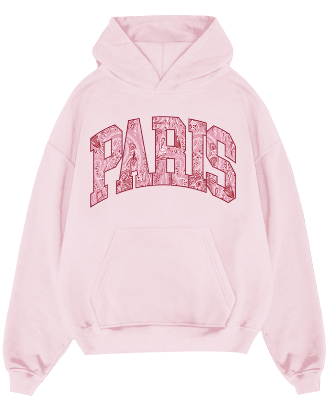 Paris Paisley Printed Hoodie Adults