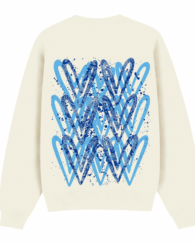 Royal Blue Paisley Heart Printed Sweatshirt Kids