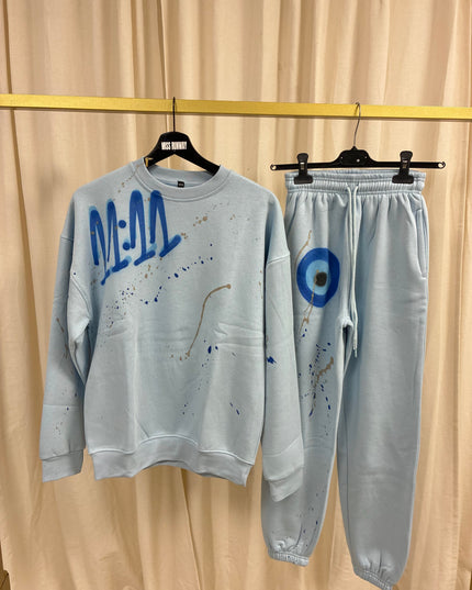 Make A Wish Spray Painted Sweatshirt Tracksuit Kids