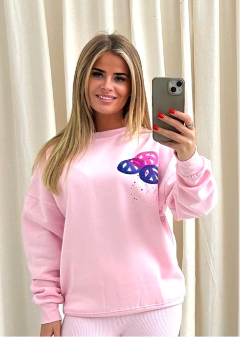 Peace + Love Printed Sweatshirt Adults