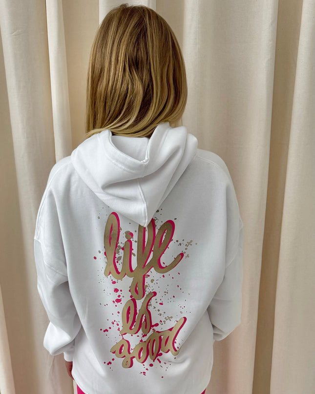 Life Is Good Printed Hoodie Adults