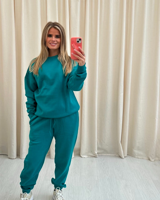 Oversized Sweatshirt Tracksuit Teal