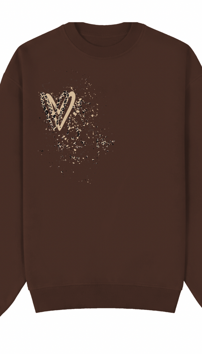 Leopard Print Heart Printed Sweatshirt – image 6