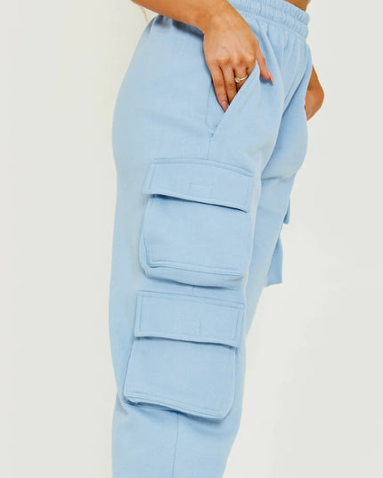 Basic Essentials Blue Cargo Joggers