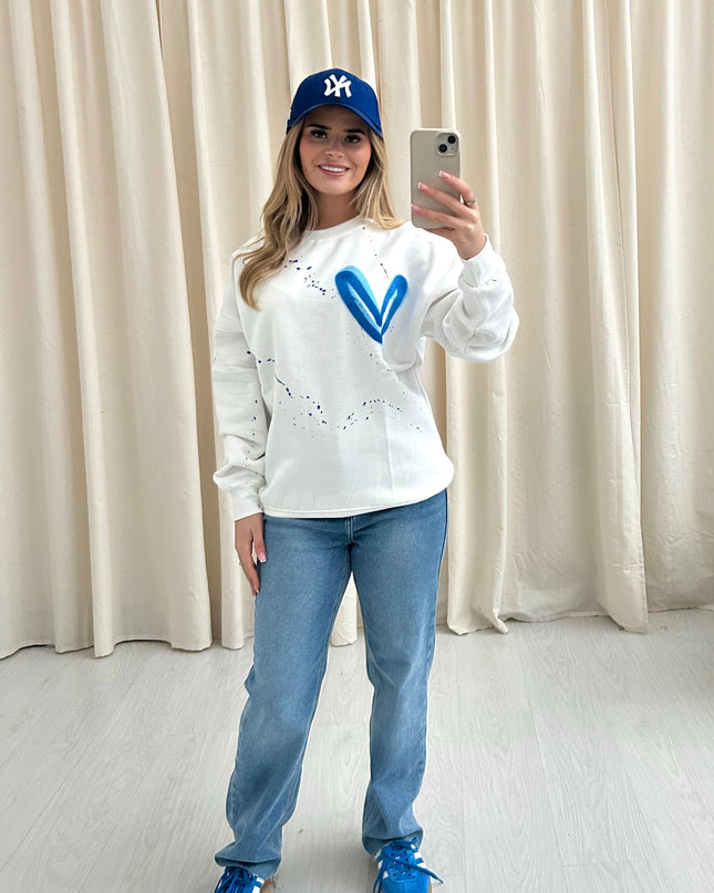 Royal Blue Heart Sweatshirt