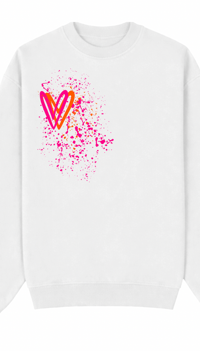 Neon Heart Printed Sweatshirt – image 4