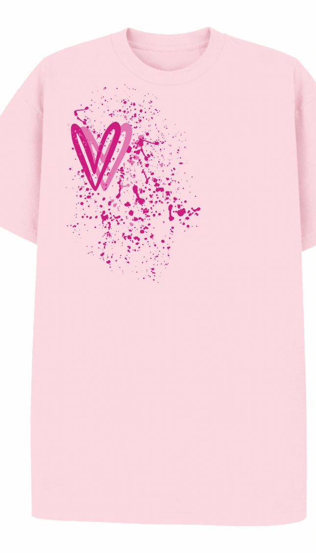 Hot Pink Heart Printed T-shirt by Miss Runway – image 2