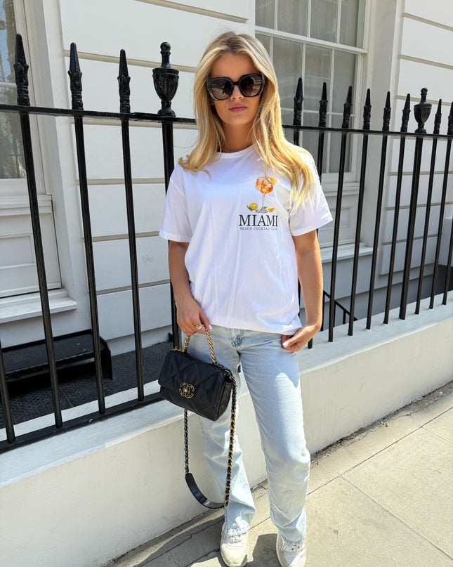 Miami Cocktail Club Printed T-shirt Adult