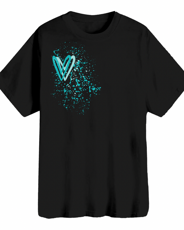 Mint Heart Printed T-shirt Adult