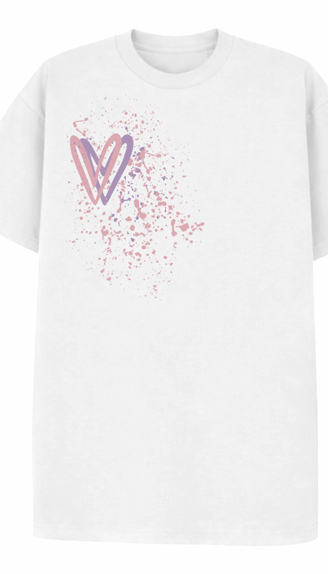 Dark Pastel Heart Printed T-shirt – image 4
