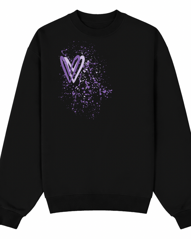 Lilac Heart Printed Sweatshirt Kids