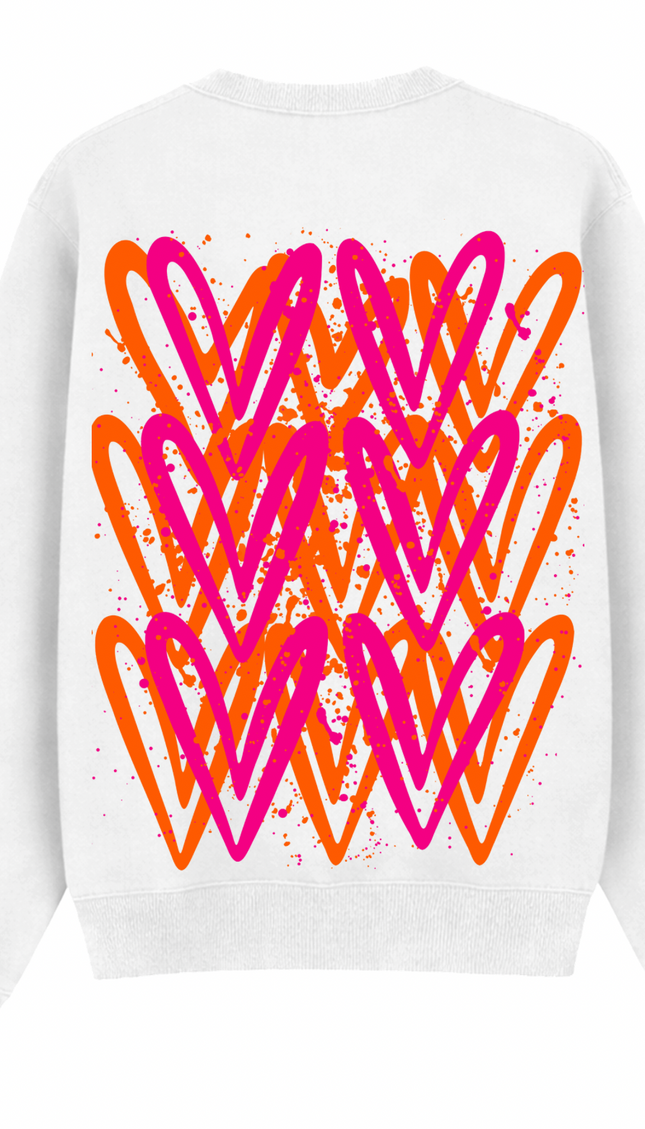 Neon Heart Printed Sweatshirt – additional view