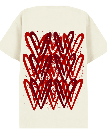 Red Heart Printed T-shirt Adult