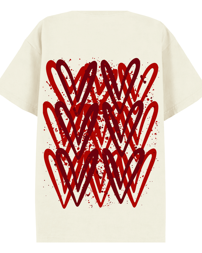 Red Heart Printed T-shirt Adult