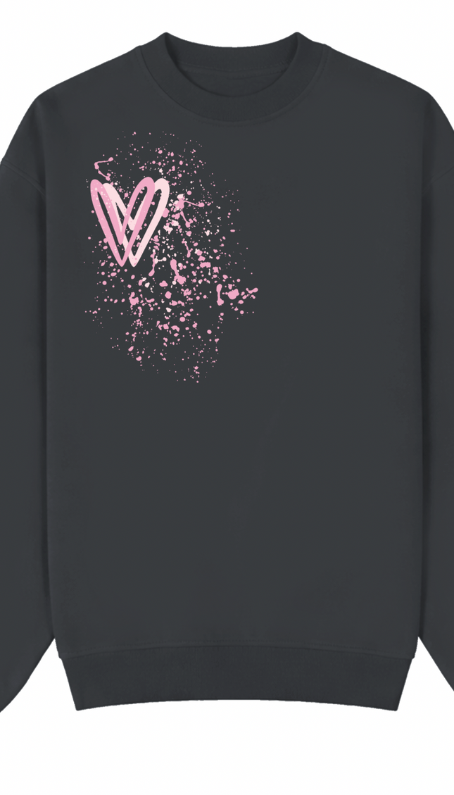 Pink Heart Printed Sweatshirt – image 14