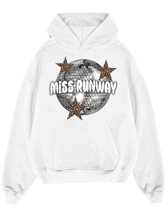 Miss Runway Glitter Ball Hoodie Adults