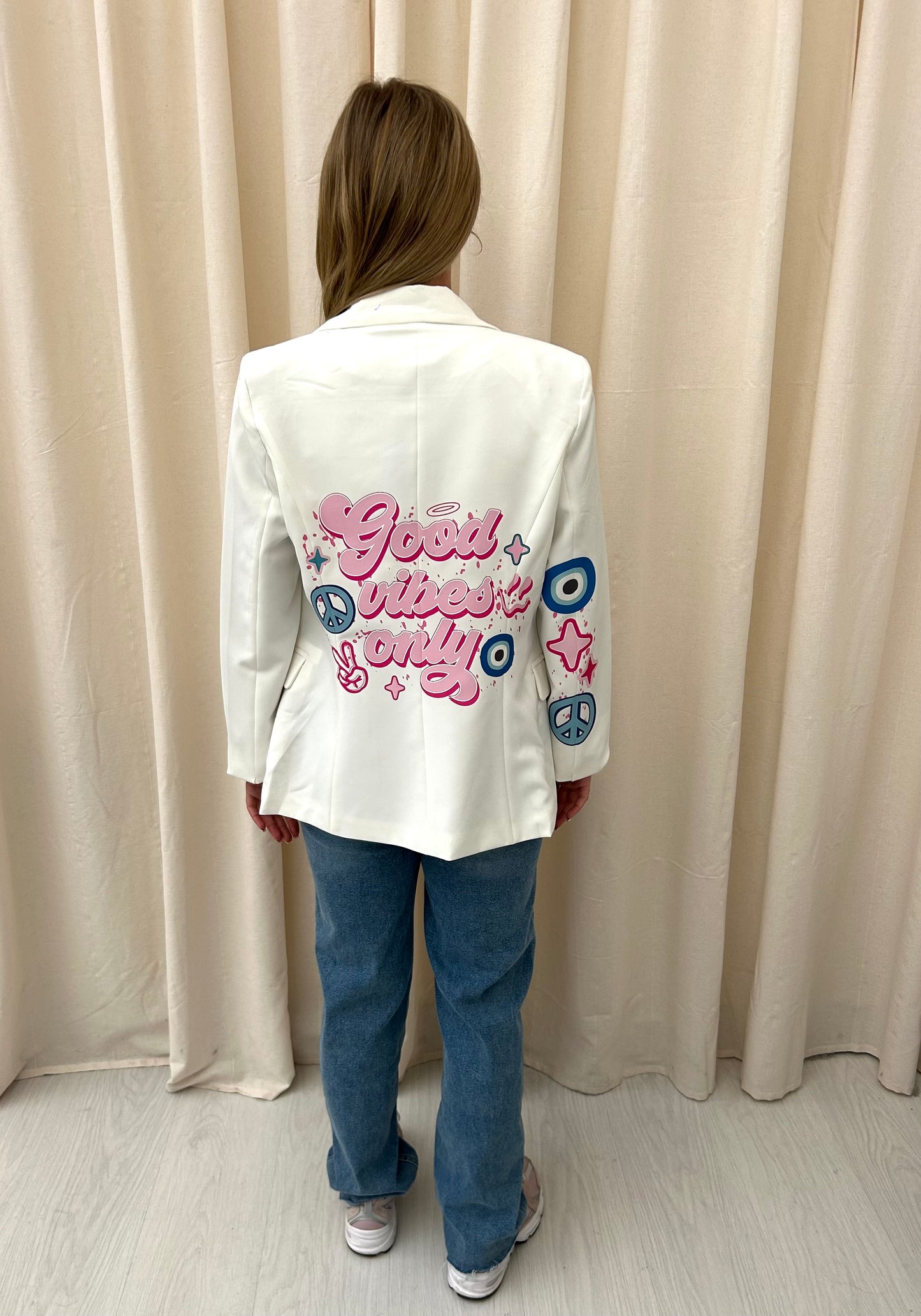 Good Vibes Only Graffiti Blazer