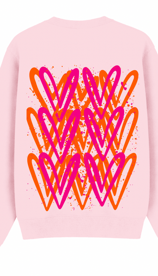 Neon Heart Printed Sweatshirt – image 7