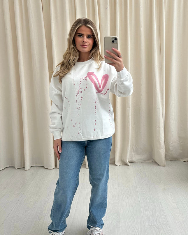 Pink Heart Sweatshirt