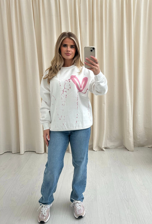 Pink Heart Sweatshirt