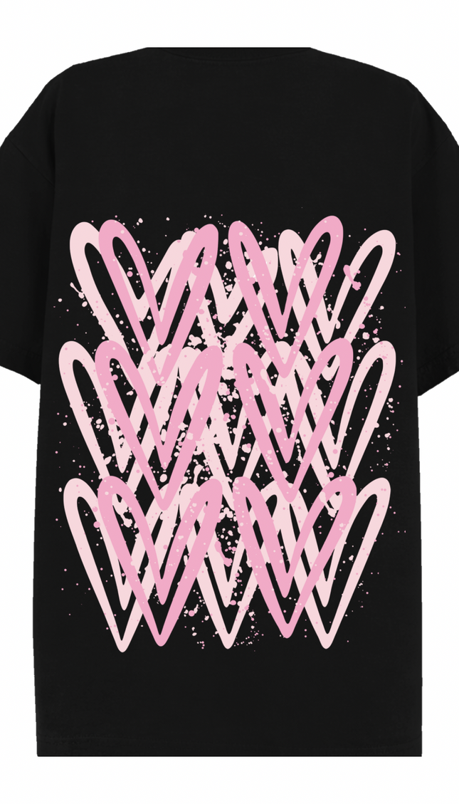 Pink Heart Printed T-shirt – image 11