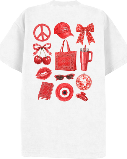 Paisley Reverie T-shirt Red