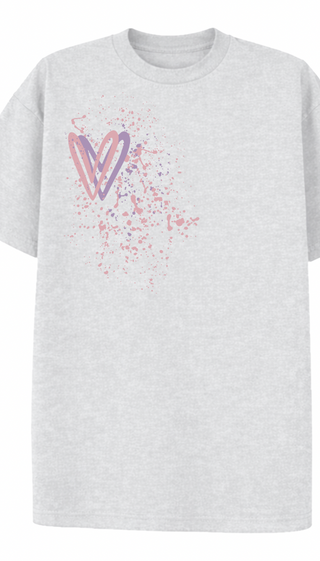 Dark Pastel Heart Printed T-shirt – image 10