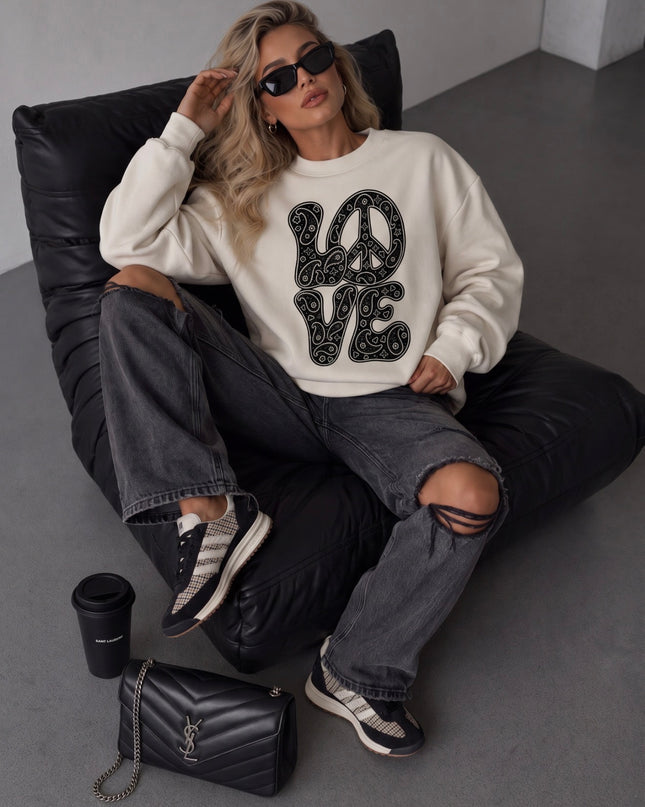 Paisley Love Black Sweatshirt