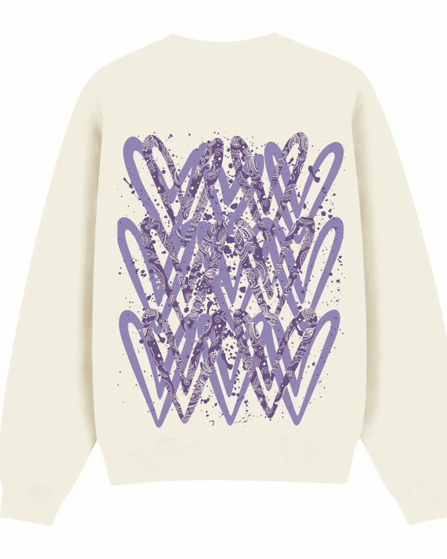 Lilac Paisley Heart Printed Sweatshirt Kids