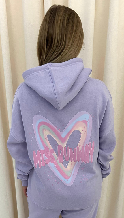 Miss Runway Pastel Heart Printed Hoodie – image 8