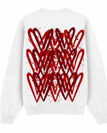 Red Heart Printed Sweatshirt Kids