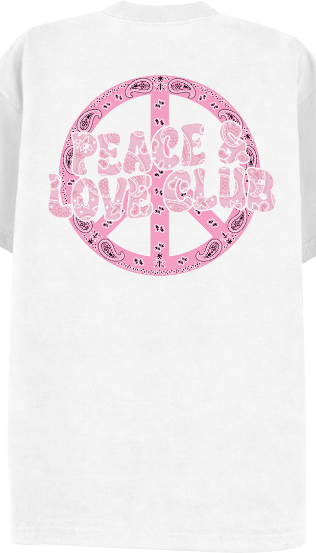 Peace & Love Club T Shirt – adult printed t-shirt by Miss Runway