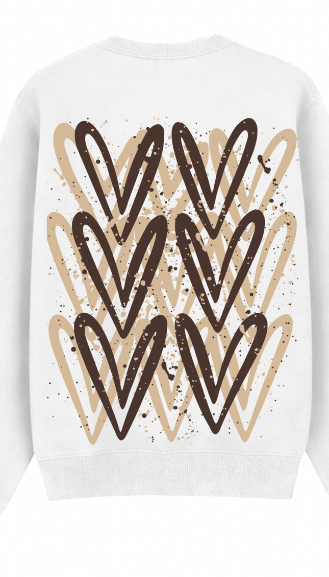 Brown Heart Printed Sweatshirt – additional view