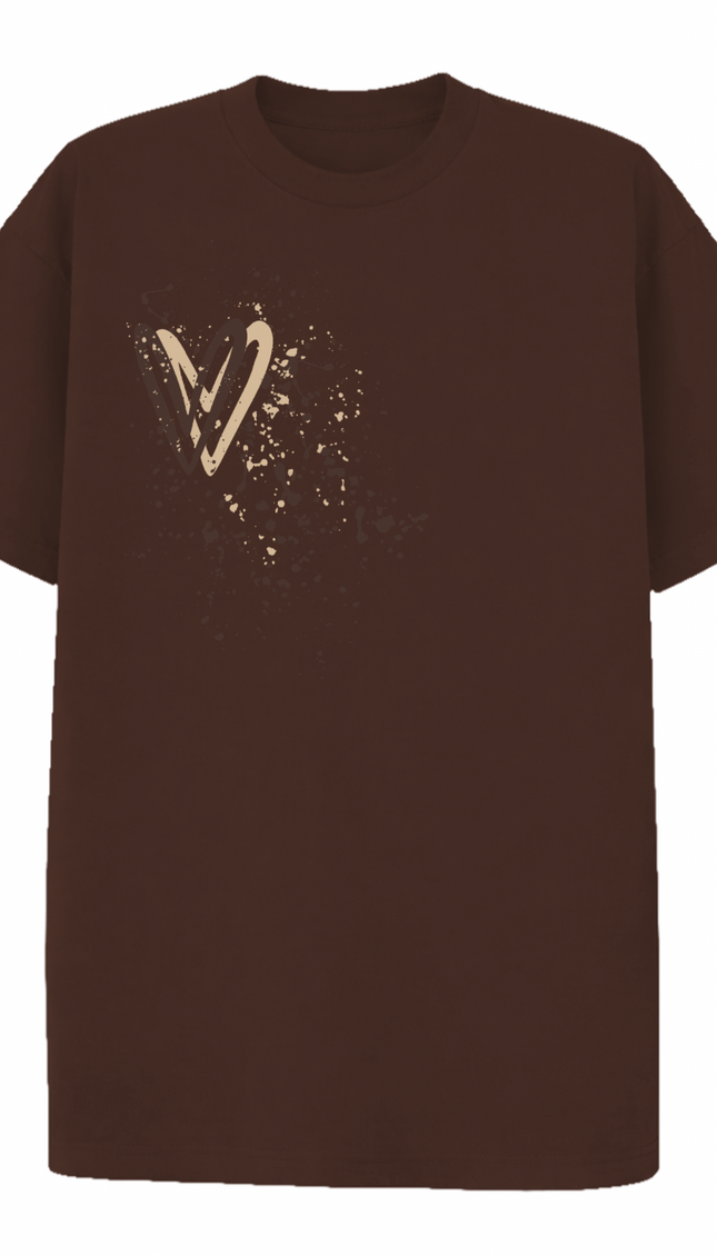 Brown Heart Printed T-shirt – image 8