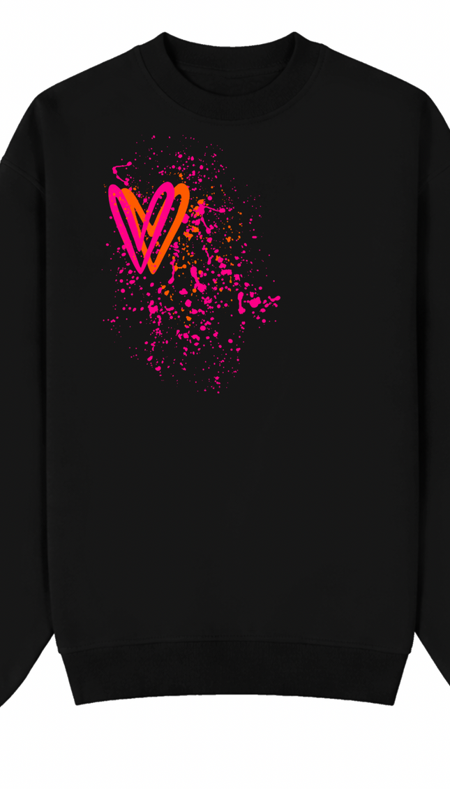 Neon Heart Printed Sweatshirt by Miss Runway – image 2