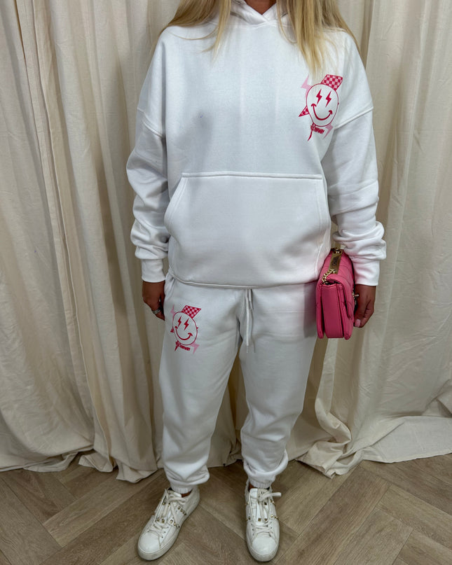 Miss Runway Smiley Lightning Bolt  Kids Hooded Tracksuit