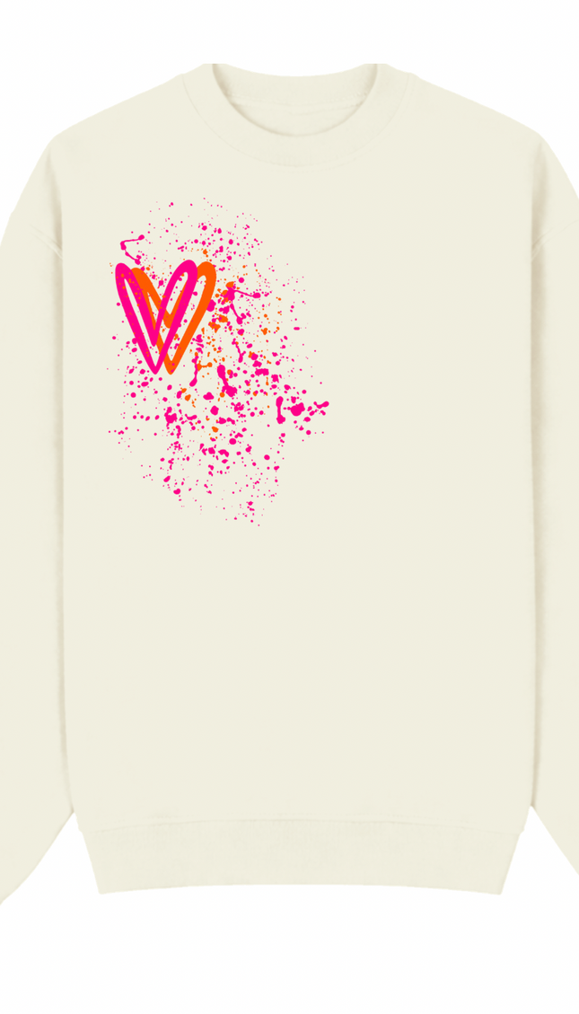 Neon Heart Printed Sweatshirt – image 6