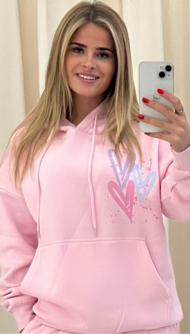 Miss Runway Pastel Heart Printed Hoodie – image 5