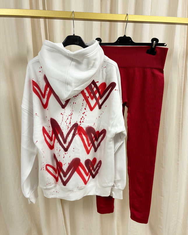 Red Heart Hoodie & Leggings Adults