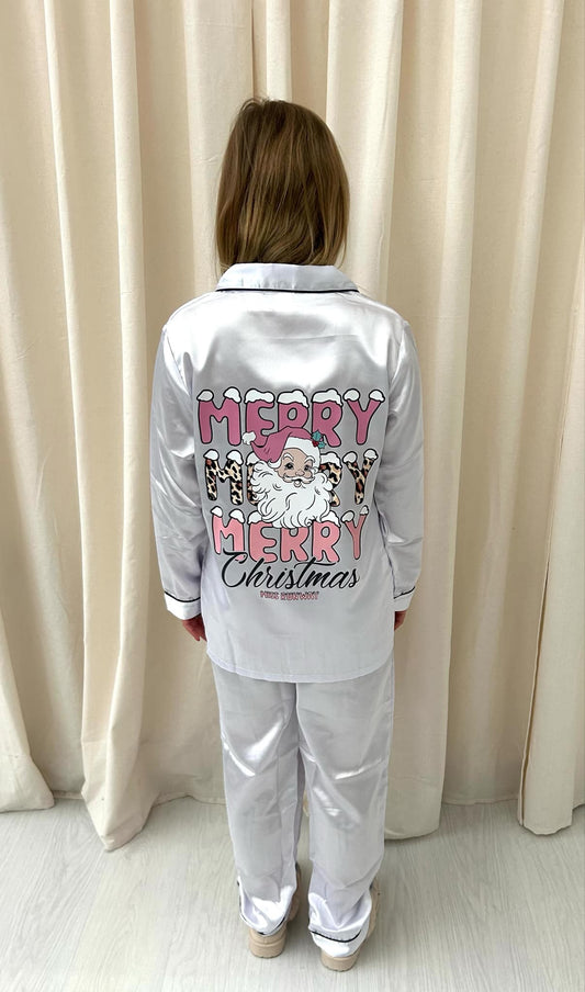 Miss Runway Merry Christmas Pyjamas White