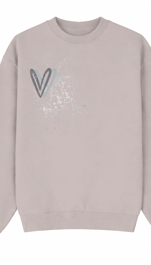 Grey Heart Printed Sweatshirt – image 8