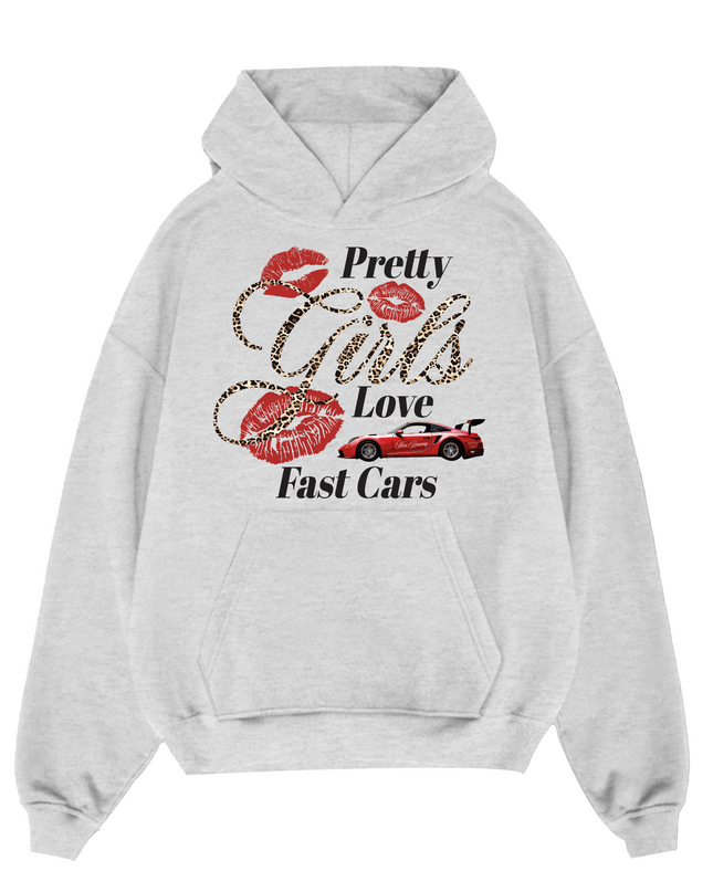 Pretty Girls Love Fast Cars Hoodie Adults
