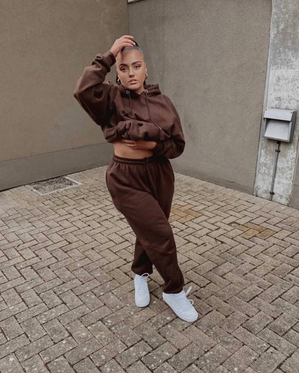 Brown Hooded Tracksuit