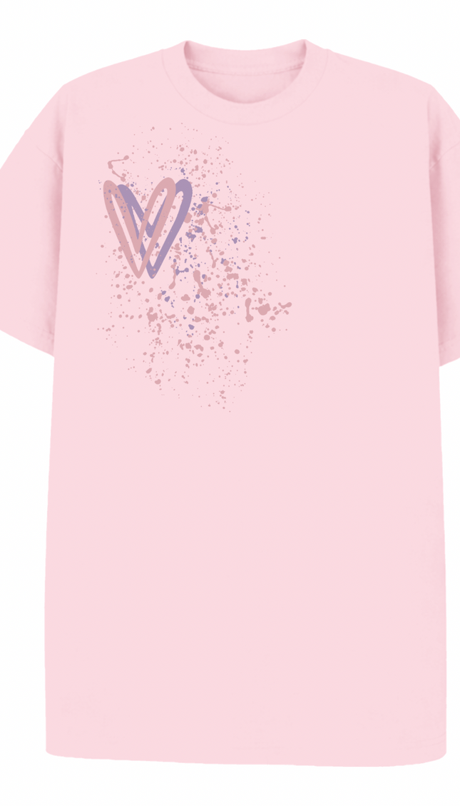 Dark Pastel Heart Printed T-shirt – image 6