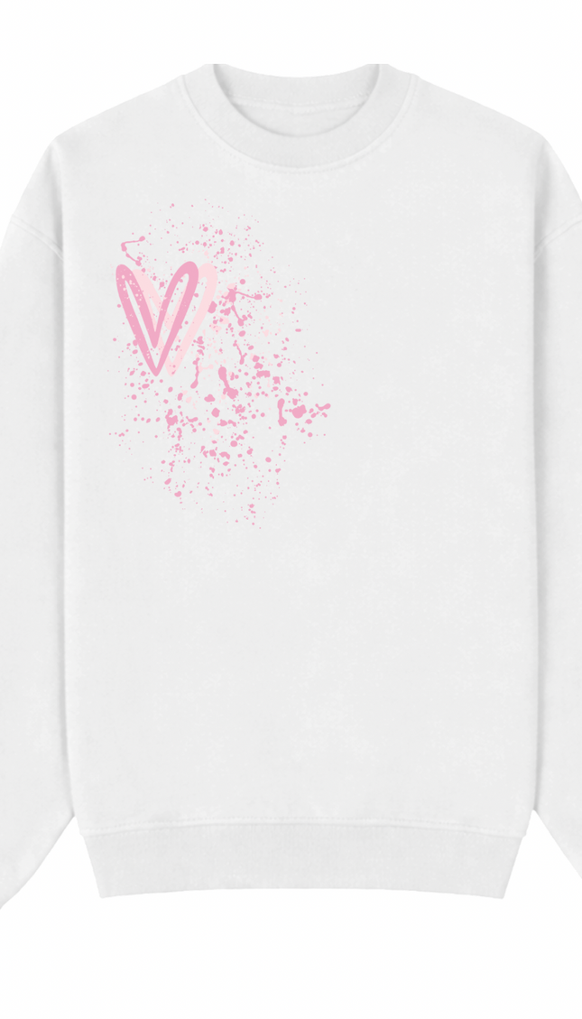 Pink Heart Printed Sweatshirt by Miss Runway – image 2