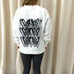 Dark Grey Heart Graffiti Sweatshirt Legging Set White