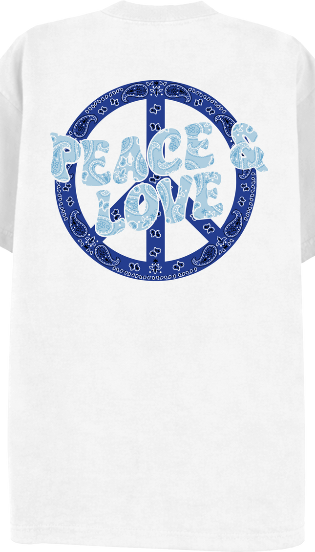 Peace & Love T Shirt – adult printed t-shirt by Miss Runway